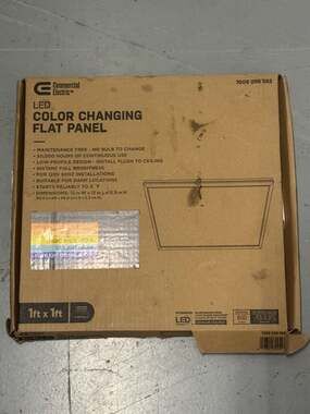 Commercial Electric 1Ft x 1Ft LED Color Changing Flat Panel Light
